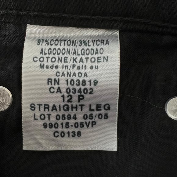 Harley Davidson Womens Petite Black Straight Leg High Rise Jeans size 12P - Picture 9 of 11